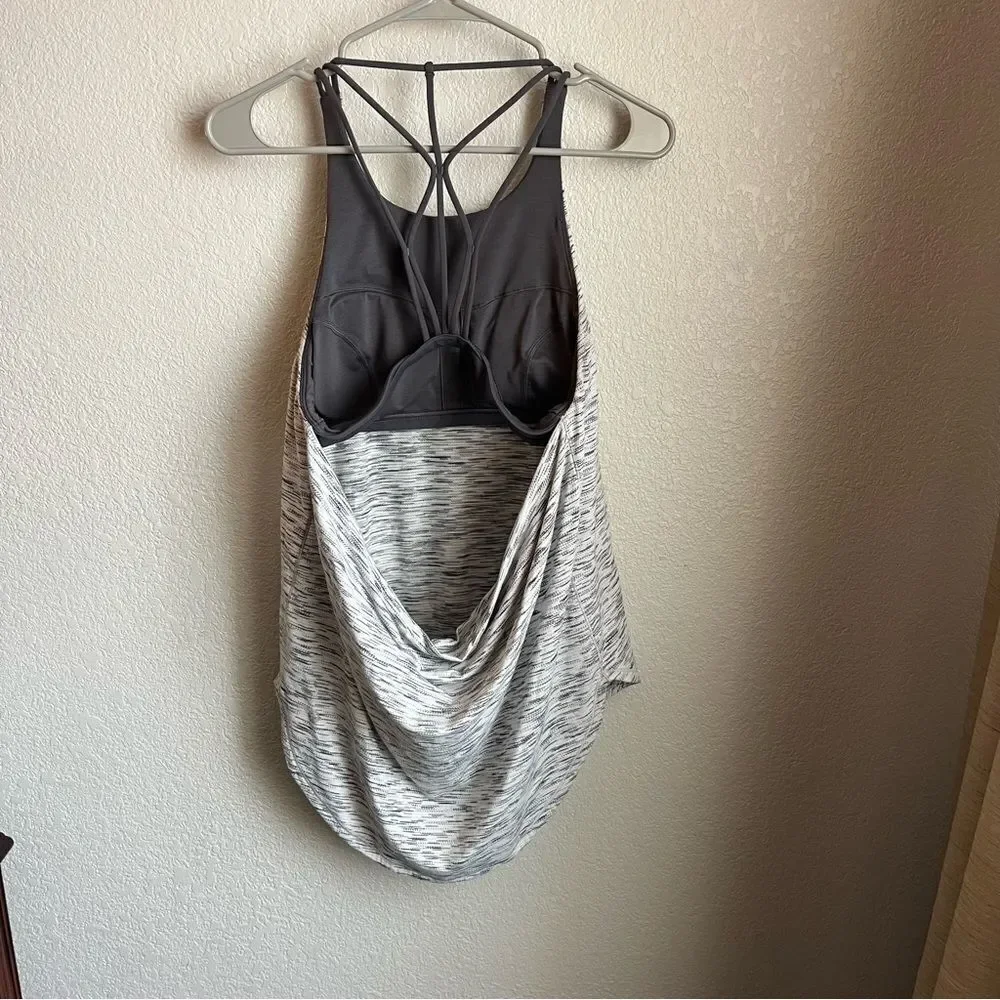 Lululemon Raise The Barre Tank Tiger Space Dye Black White / Dark Carbon
